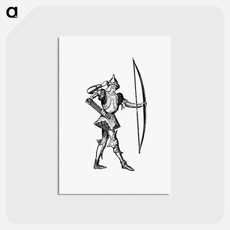 アートポストカード-Prince's Archer from Les Chroniqueurs de l'Histoire de France Depuis les Origines Jusqu'au XVIe Siècle
 - 大英図書館 Postcard.
