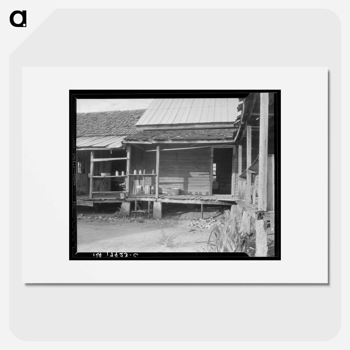 House in which cotton farmer has lived for fifty years - Dorothea Lange Poster.