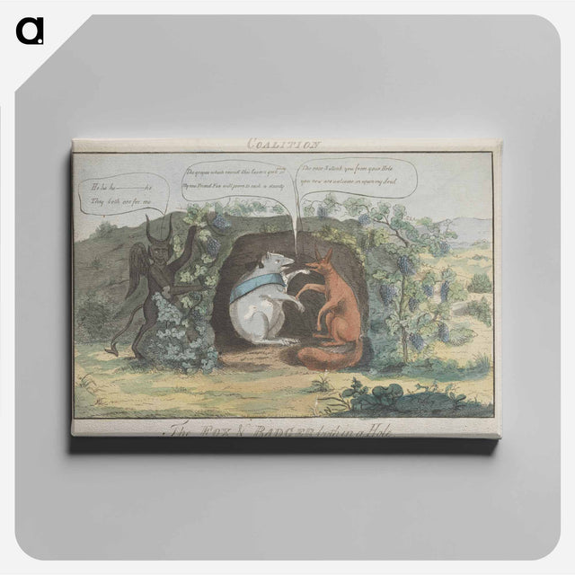 アートパネル-Coalition - The Fox & Badger Both in a Hole
 - イェール大学アートギャラリー Canvas.