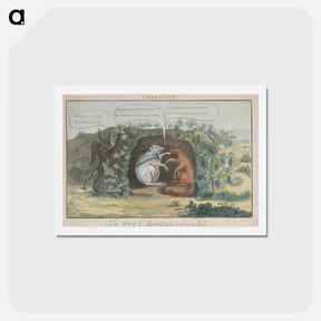 アートポストカード-Coalition - The Fox & Badger Both in a Hole
 - イェール大学アートギャラリー Postcard.