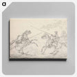 アートパネル-Knight Falling From His Horse at a Squire's Tilt
 - イェール大学アートギャラリー Canvas.