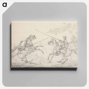 アートパネル-Knight Falling From His Horse at a Squire's Tilt
 - イェール大学アートギャラリー Canvas.