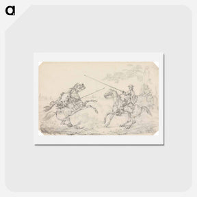 アートポストカード-Knight Falling From His Horse at a Squire's Tilt
 - イェール大学アートギャラリー Postcard.