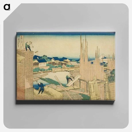 アートパネル-Tatekawa at Honjo - 葛飾 北斎 Canvas.