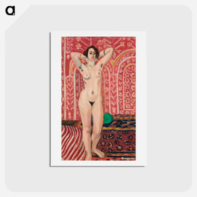 アートポストカード-Standing Odalisque, Nude - アンリ マティス Postcard.