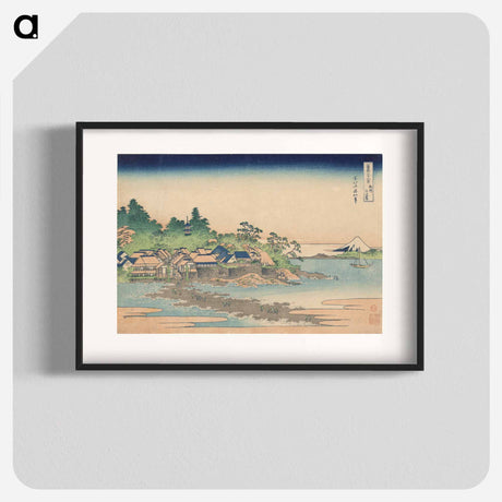 アートポスター-Enoshima Island in Sagami Province - 葛飾 北斎 Poster.