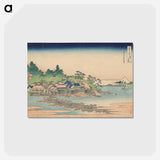 アートポストカード-Enoshima Island in Sagami Province - 葛飾 北斎 Postcard.