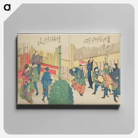 アートパネル-Panoramic Views along the Banks of the Sumida River - 葛飾 北斎 Canvas.