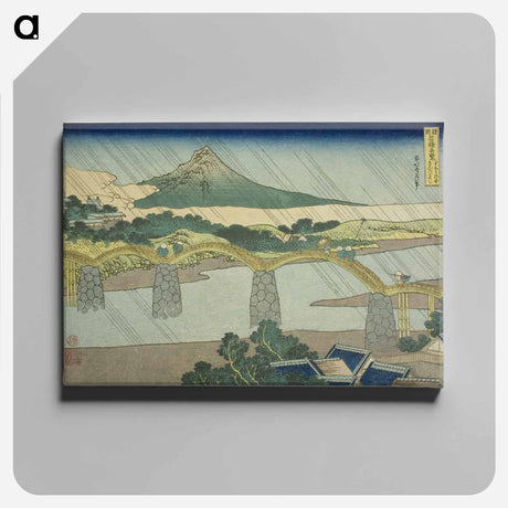 アートパネル-Kintai Bridge in Suo Province - 葛飾 北斎 Canvas.