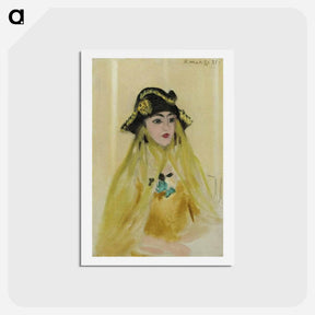 アートポストカード-Venetian Woman En Buste - アンリ マティス Postcard.