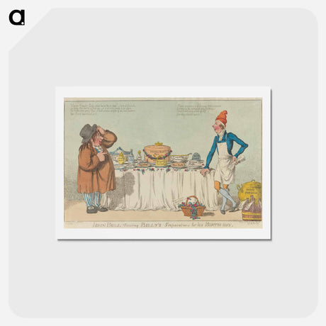 アートポストカード-John Bull Viewing Billy's Preparations for His Birthday
 - イェール大学アートギャラリー Postcard.
