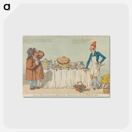 アートポストカード-John Bull Viewing Billy's Preparations for His Birthday
 - イェール大学アートギャラリー Postcard.