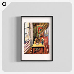 アートポスター-Reader Leaning Her Elbow on the Table - アンリ マティス Poster.