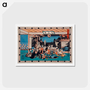 アートポストカード-Blind Man's Buff
 - 歌川 広重 Postcard.