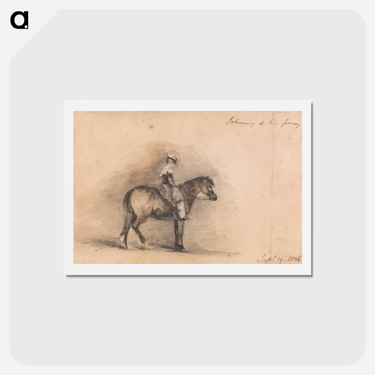 アートポストカード-Johnny and His Pony
 - イェール大学アートギャラリー Postcard.