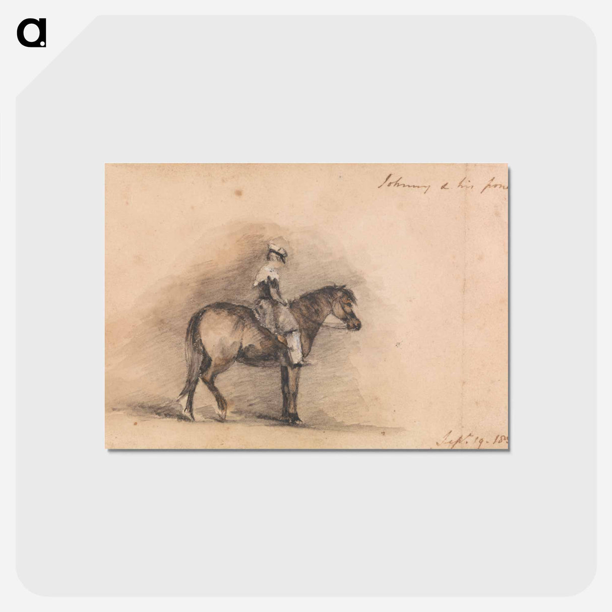 アートポストカード-Johnny and His Pony
 - イェール大学アートギャラリー Postcard.