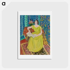 アートポストカード-The Woman In Wellow - アンリ マティス Postcard.
