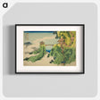 アートポスター-The Hanging-Cloud Bridge at Mount Gyodo near Ashikaga - 葛飾 北斎 Poster.
