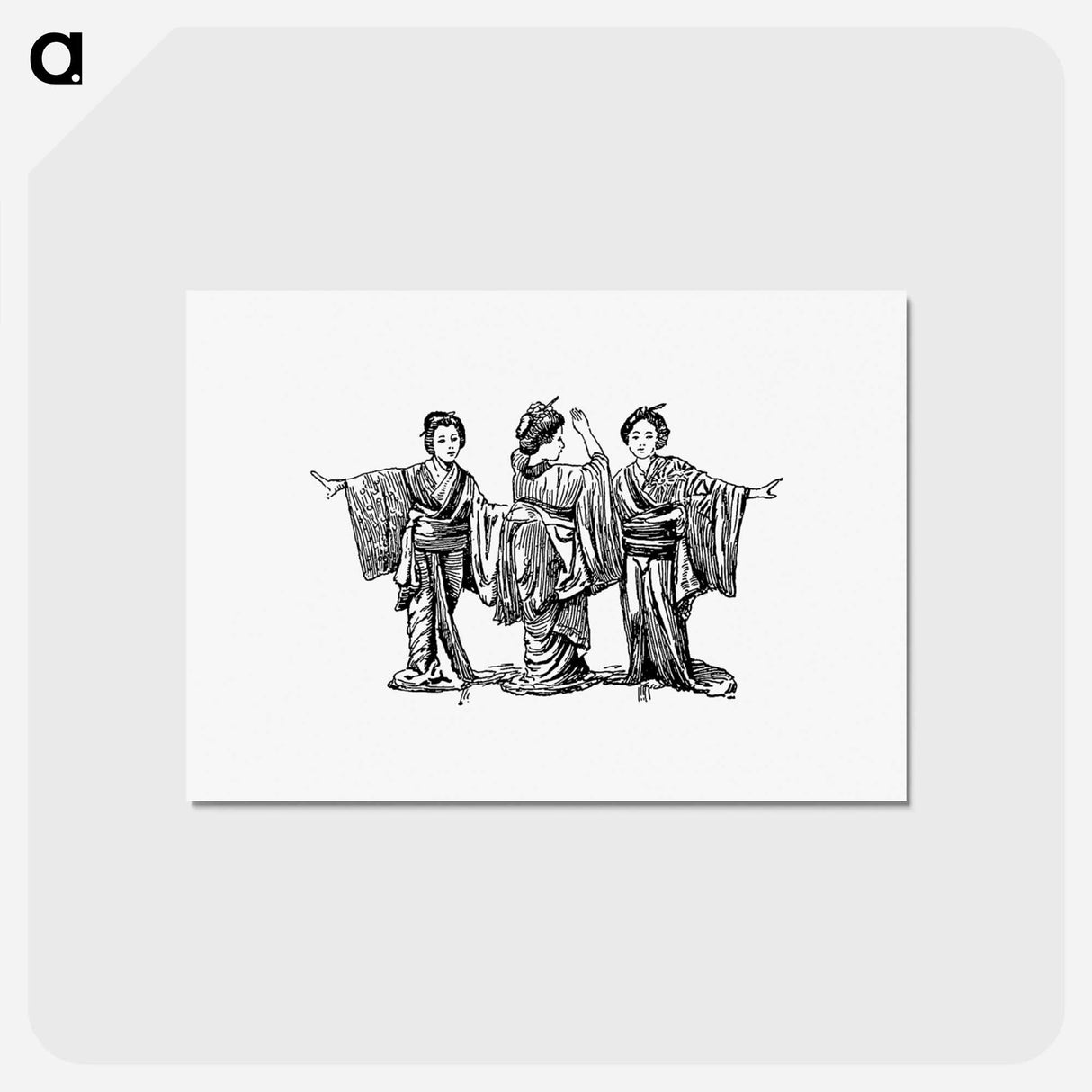 アートポストカード-Geishas from The Japs At Home
 - 大英図書館 Postcard.