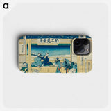 Yoshida on the Tokaido - 葛飾 北斎 Phone Case.