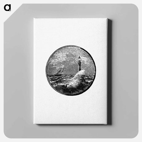 アートパネル-Lighthouse in Stormy Seas
 - 大英図書館 Canvas.
