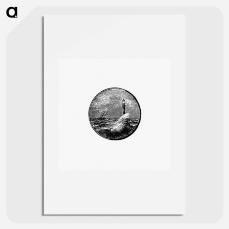 アートポスター-Lighthouse in Stormy Seas
 - 大英図書館 Poster.