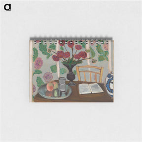 アートメモ帳-Still Life, Bouquet of Dahlias and White Book - アンリ マティス Memo.