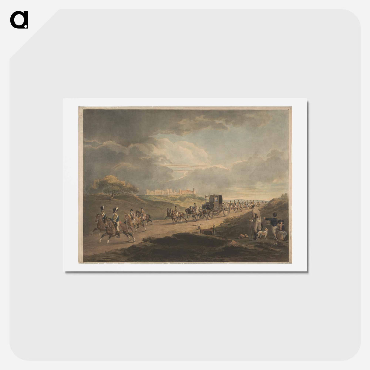 アートポストカード-His Majesty King George III returning to Town from Windsor with an Escort of tenth Prince of Wales' Own Light Dragoons.
 - イェール大学アートギャラリー Postcard.