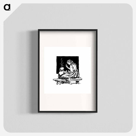 アートポスター-Woman Teaching a Child from Sing-Song
 - 大英図書館 Poster.
