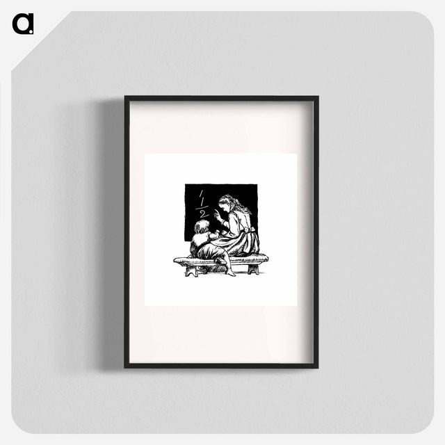 アートポスター-Woman Teaching a Child from Sing-Song
 - 大英図書館 Poster.