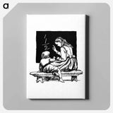 アートパネル-Woman Teaching a Child from Sing-Song
 - 大英図書館 Canvas.