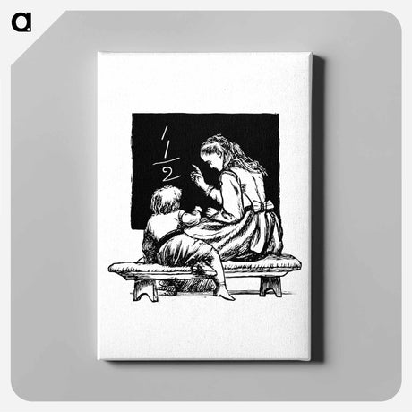アートパネル-Woman Teaching a Child from Sing-Song
 - 大英図書館 Canvas.