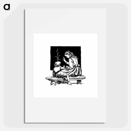 アートポスター-Woman Teaching a Child from Sing-Song
 - 大英図書館 Poster.