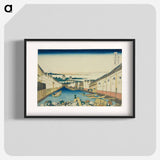 アートポスター-Nihonbashi Bridge in Edo - 葛飾 北斎 Poster.