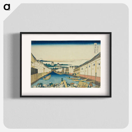 アートポスター-Nihonbashi Bridge in Edo - 葛飾 北斎 Poster.