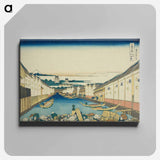 アートパネル-Nihonbashi Bridge in Edo - 葛飾 北斎 Canvas.