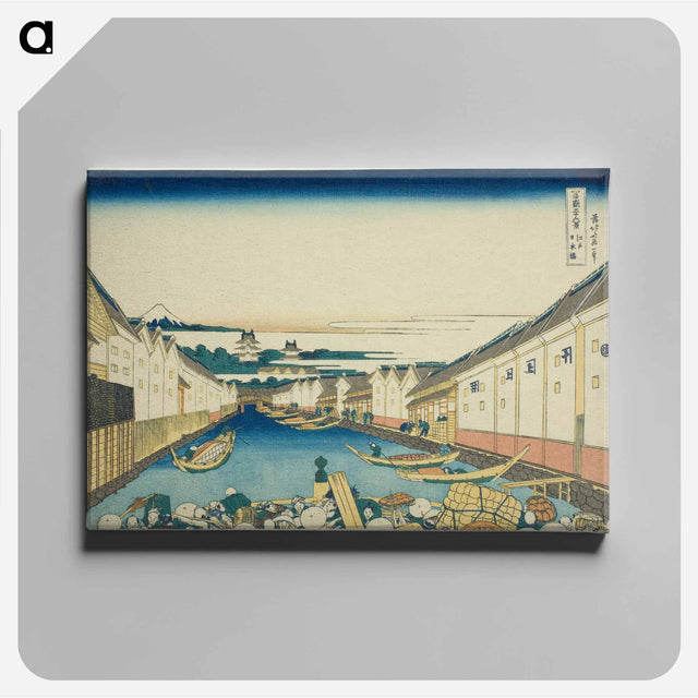 アートパネル-Nihonbashi Bridge in Edo - 葛飾 北斎 Canvas.