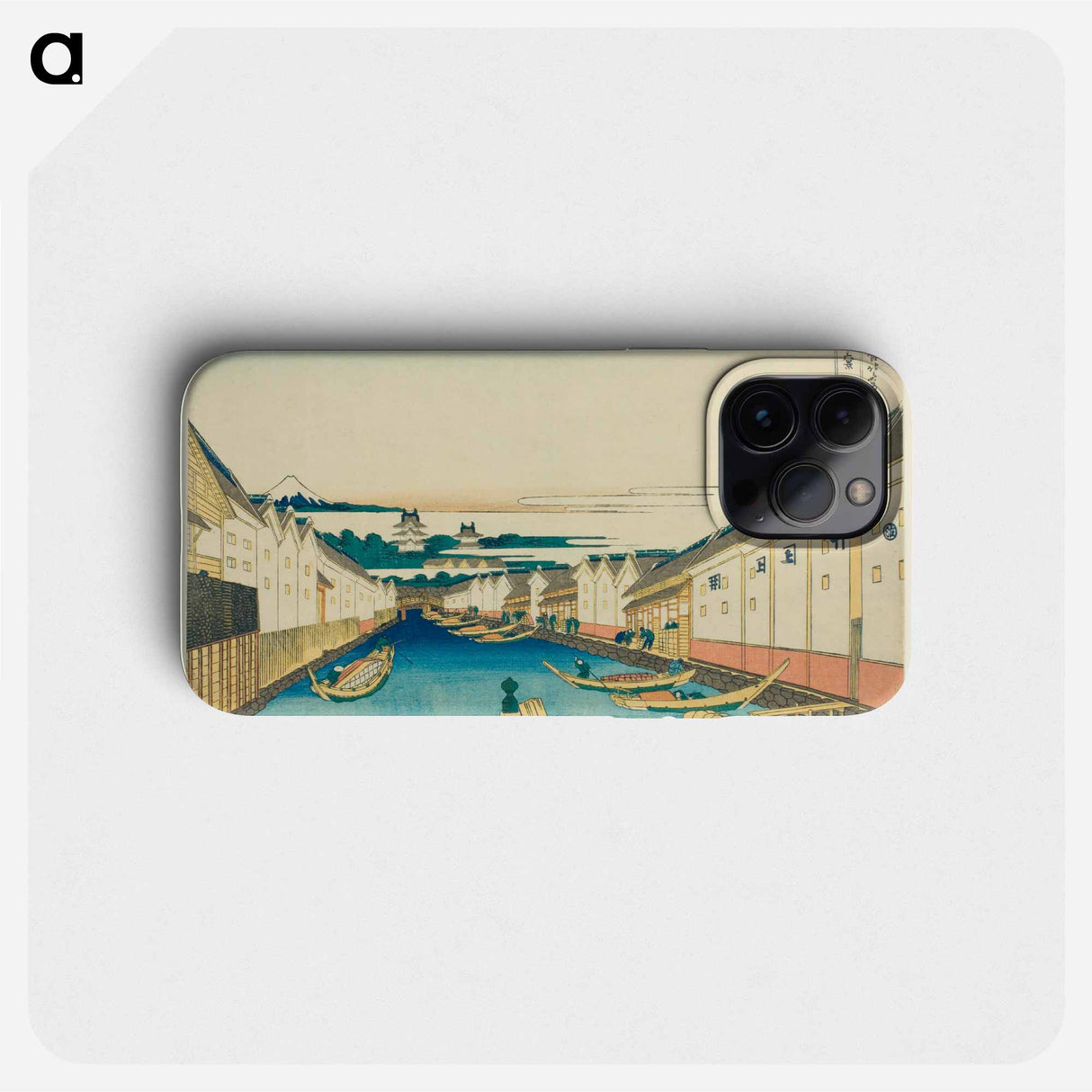 Nihonbashi Bridge in Edo - Katsushika Hokusai Phone Case.
