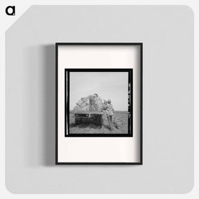 アートポスター-Loading a potato truck as it goes down the rows, Near Shafter, California - ドロテア ラング Poster.