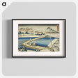 アートポスター-Ancient View of the Pontoon Bridge at Sano in Kozuke Province - 葛飾 北斎 Poster.