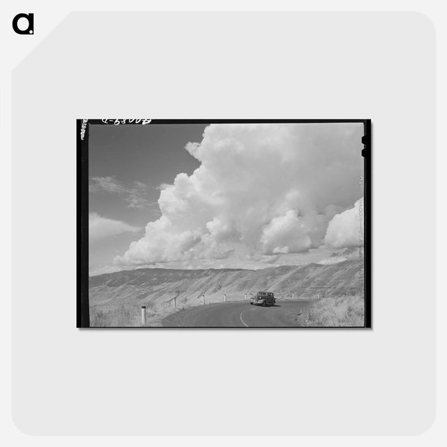 アートポストカード-Highway Scene, Idaho County
 - ラッセル リー Postcard.