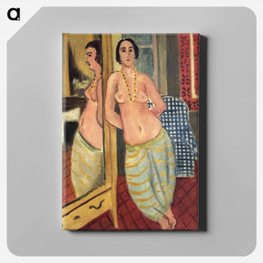 アートパネル-Standing Odalisque Reflected in a Mirror - アンリ マティス Canvas.