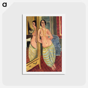 アートポストカード-Standing Odalisque Reflected in a Mirror - アンリ マティス Postcard.