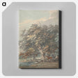 アートパネル-Four Horses Standing in a Group in the Shade of Large Trees by Water
 - イェール大学アートギャラリー Canvas.
