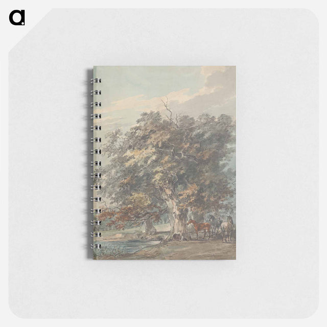 アートメモ帳-Four Horses Standing in a Group in the Shade of Large Trees by Water
 - イェール大学アートギャラリー Memo.