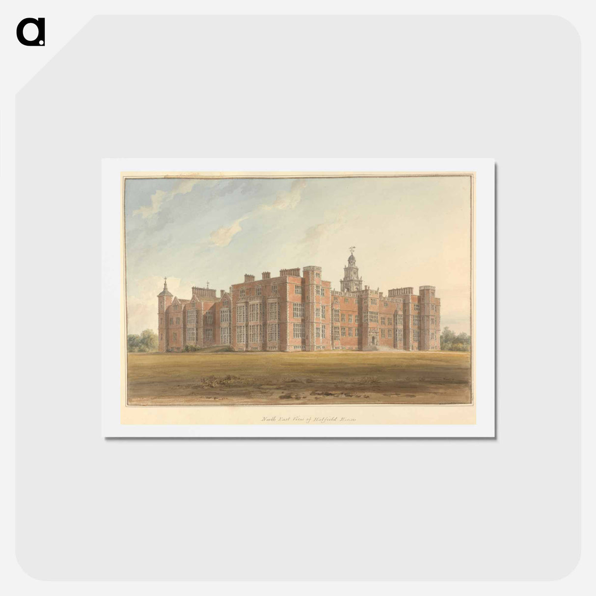 アートポストカード-North East View of Hatfield House
 - イェール大学アートギャラリー Postcard.