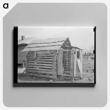 アートパネル-Log Shed and Privy near Jefferson, Texas
 - ラッセル リー Canvas.