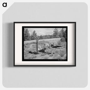 アートポスター-Highway Accident Marker, Bernalillo County, New Mexico
 - ラッセル リー Poster.