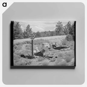 アートパネル-Highway Accident Marker, Bernalillo County, New Mexico
 - ラッセル リー Canvas.