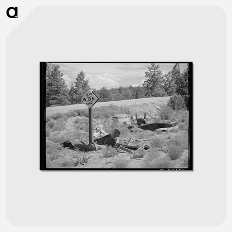 アートポストカード-Highway Accident Marker, Bernalillo County, New Mexico
 - ラッセル リー Postcard.